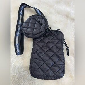 MZ Wallace Black Quilted Crossbody with Pouch
